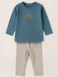 Conjunto para Bebê Camiseta Azul Space Bugbee