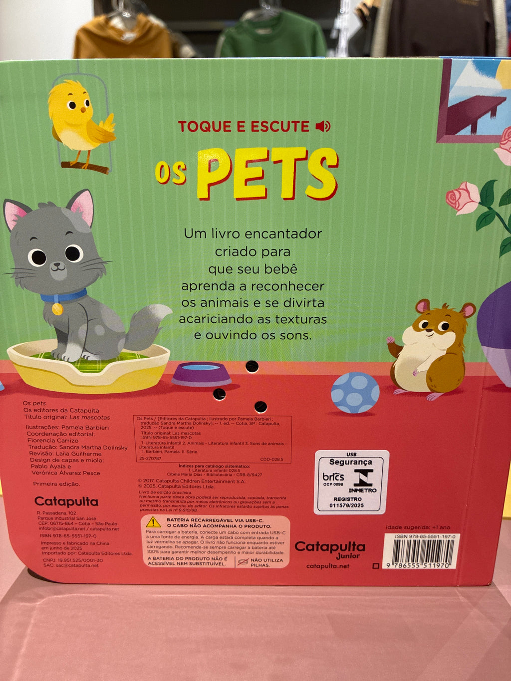 Livro para Bebês Toque e Escute (USB)