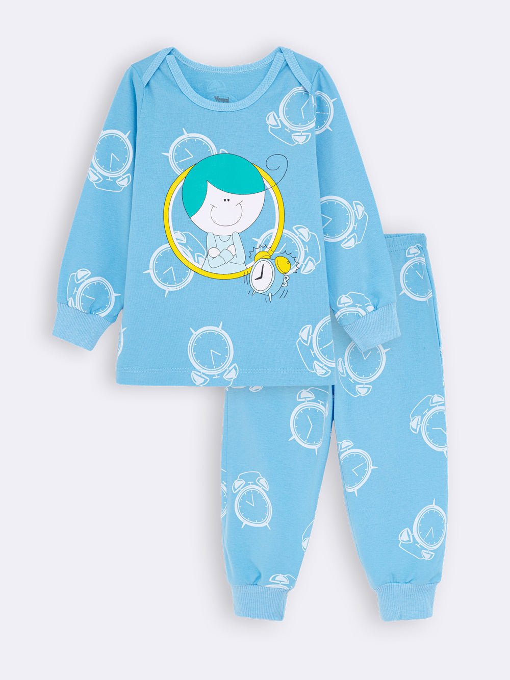 Pijama Manga Longa Bebê Eddie Clock Veggi