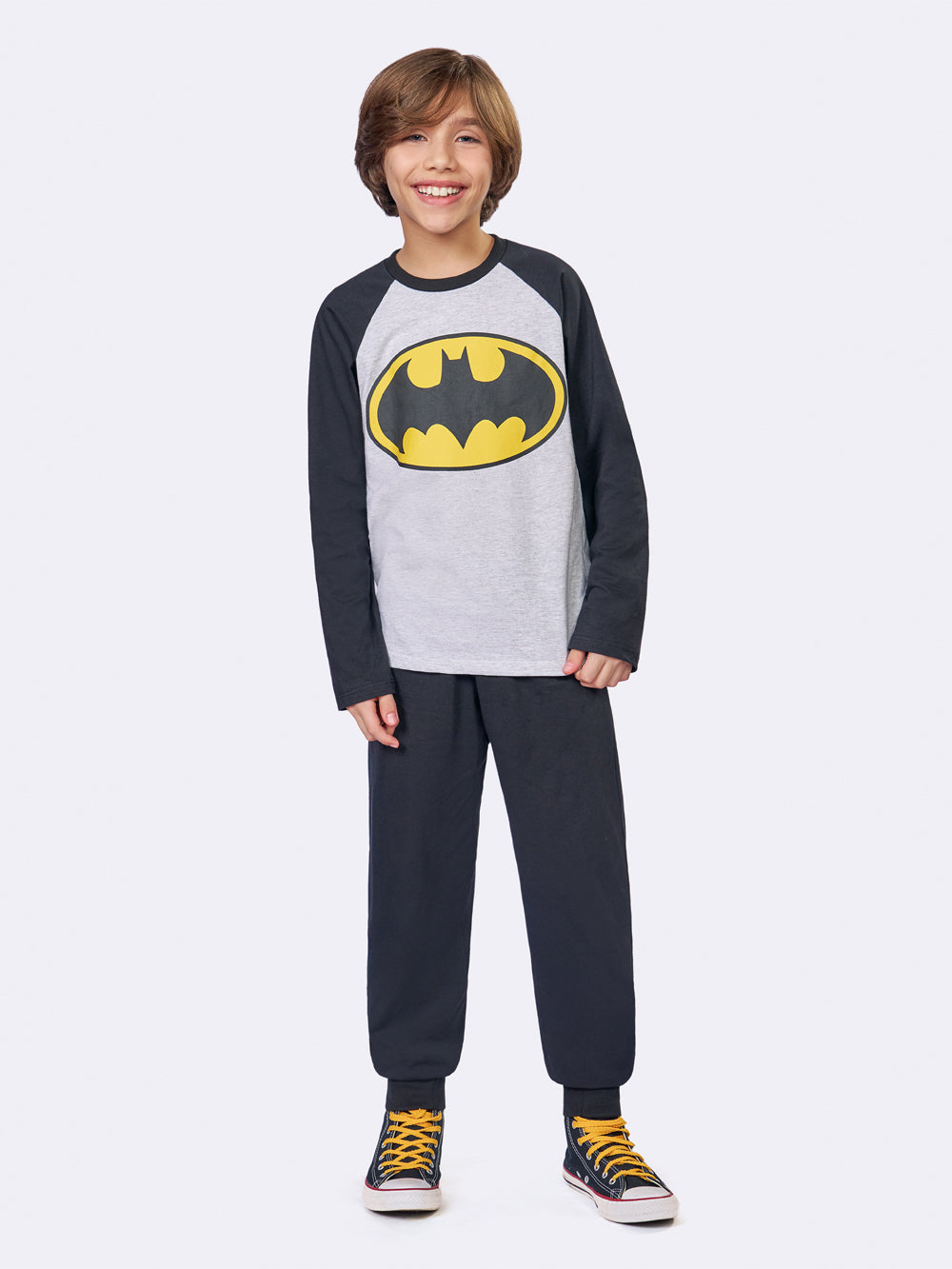 Pijama Manga Longa Infantil Batman Veggi