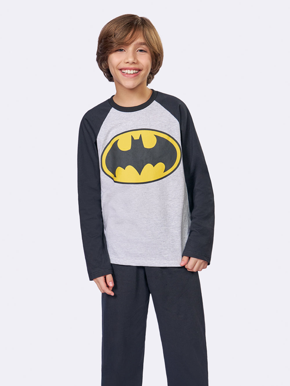 Pijama Manga Longa Infantil Batman Veggi