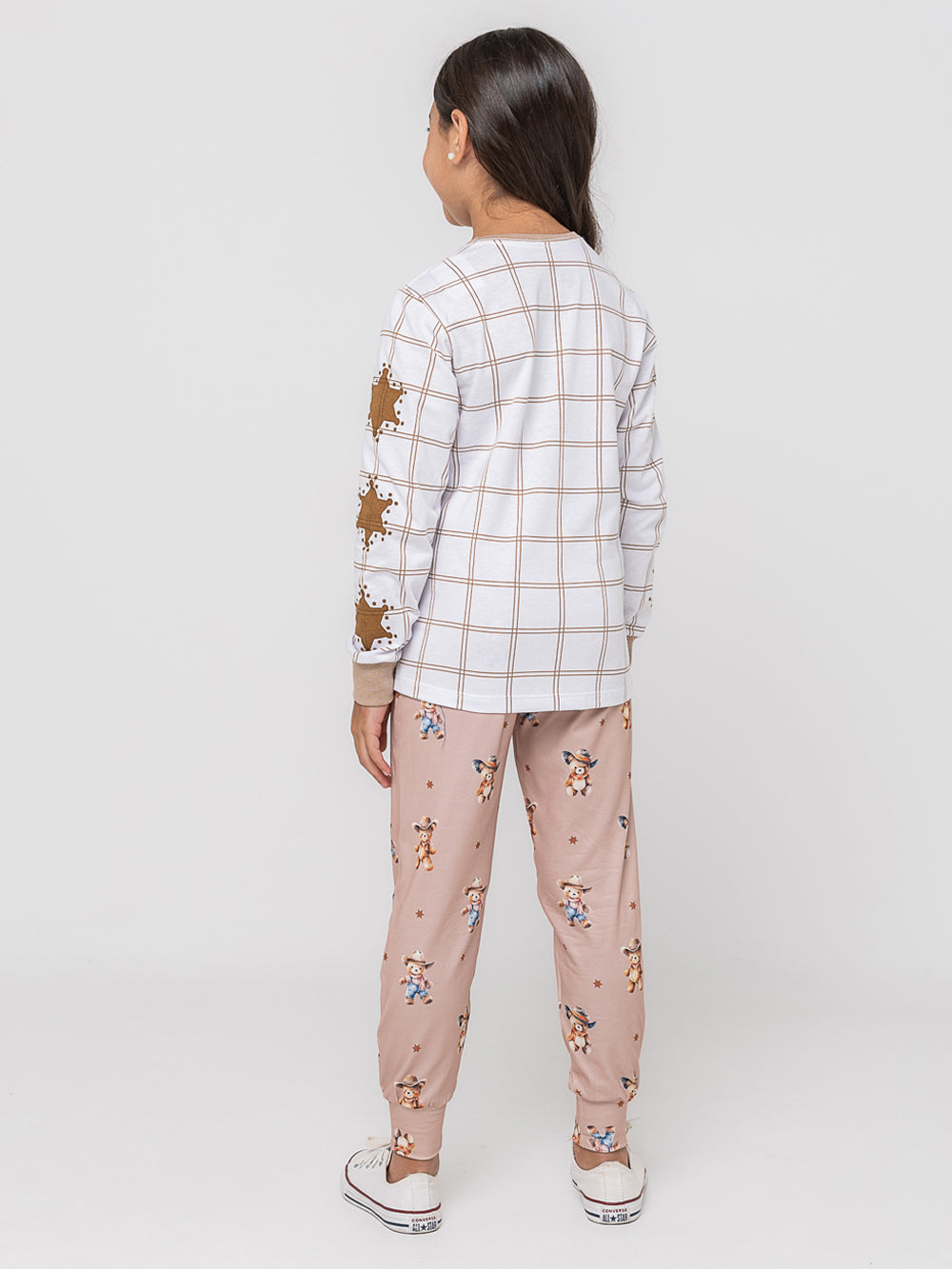 Pijama Infantil Manga Longa com Calça Jogger Wild West Veggi