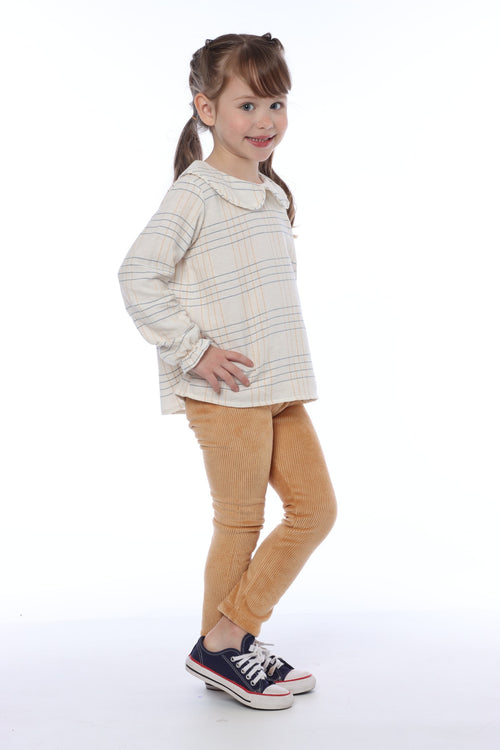 Blusa Liz Azul e Açafrão Petit Môme