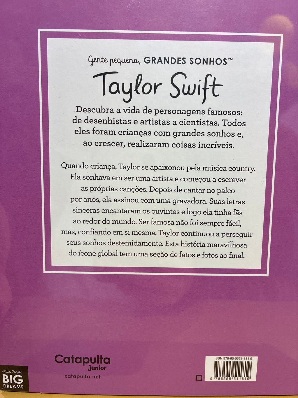 Gente pequena, Grandes sonhos: Taylor Swift