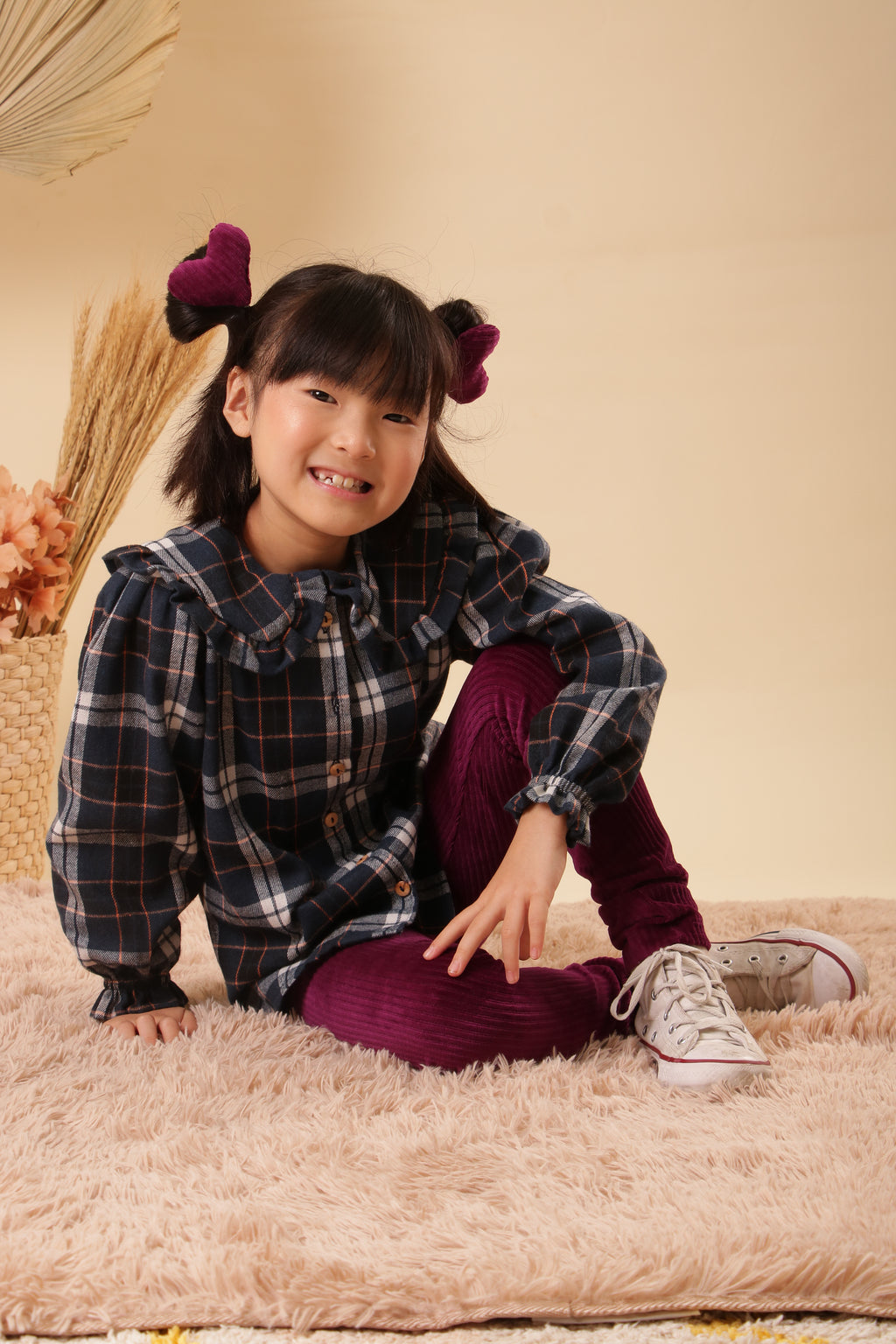 Camisa Antonele Xadrez Azul Petit Môme