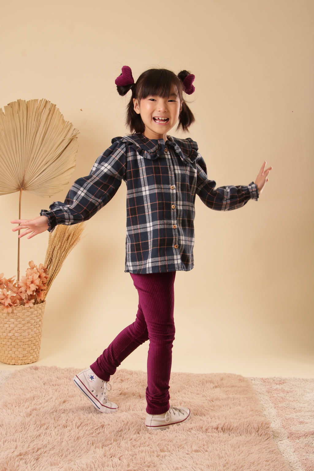 Camisa Antonele Xadrez Azul Petit Môme