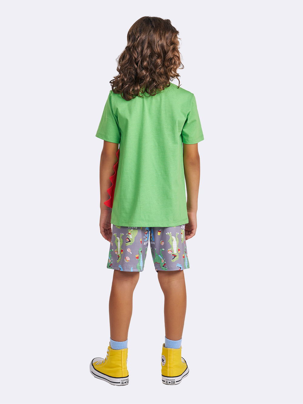 Pijama Manga Curta Dino Snacks Veggi