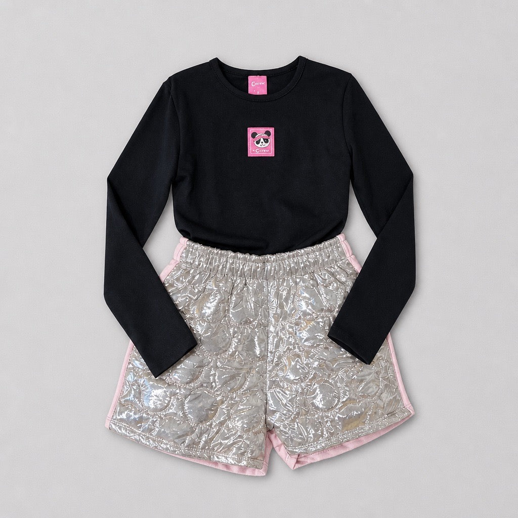 Conjunto Shorts Camiseta Longa Cinti