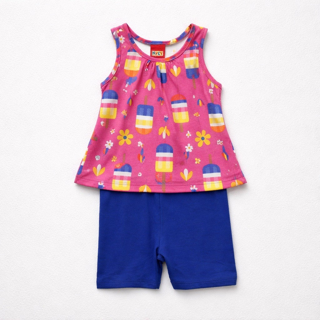 Conjunto Regata Picolés Rosa Kyly