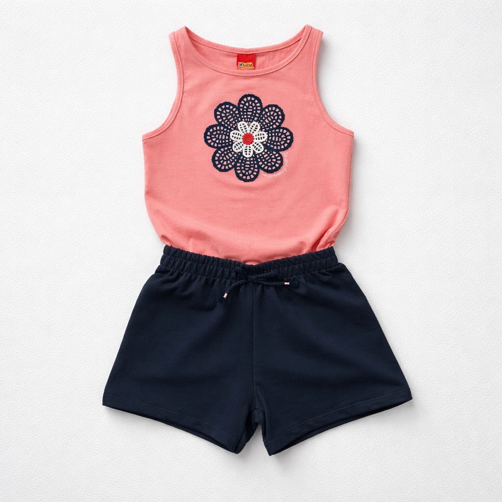 Conjunto Regata Flor Bordada Kyly