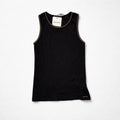 Camiseta Regata em Canelado Preta com Strass Lilimoon