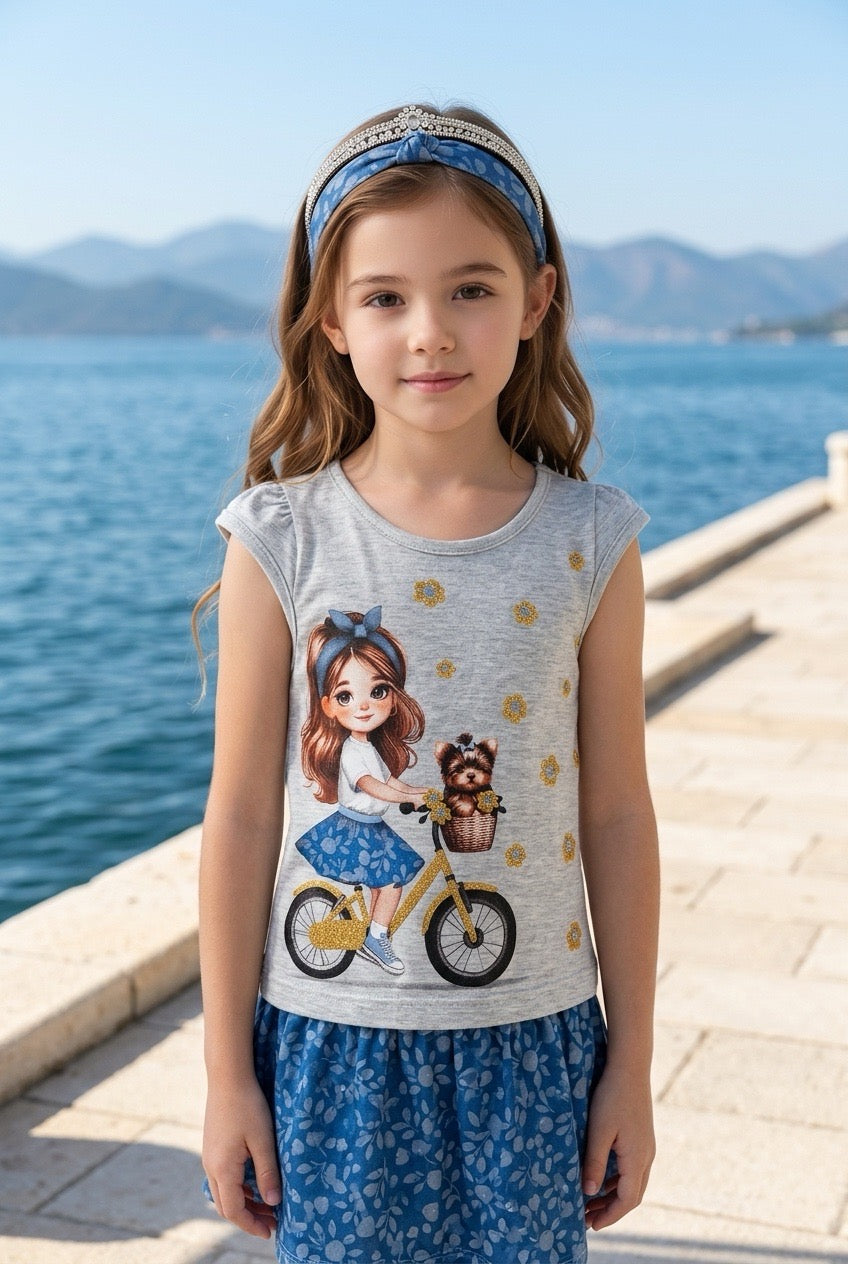 Camiseta Ciclista com Cestinha Kyly