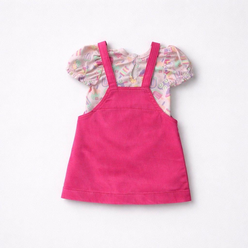 Conjunto Body e Salopete Ice Cream Kukiê