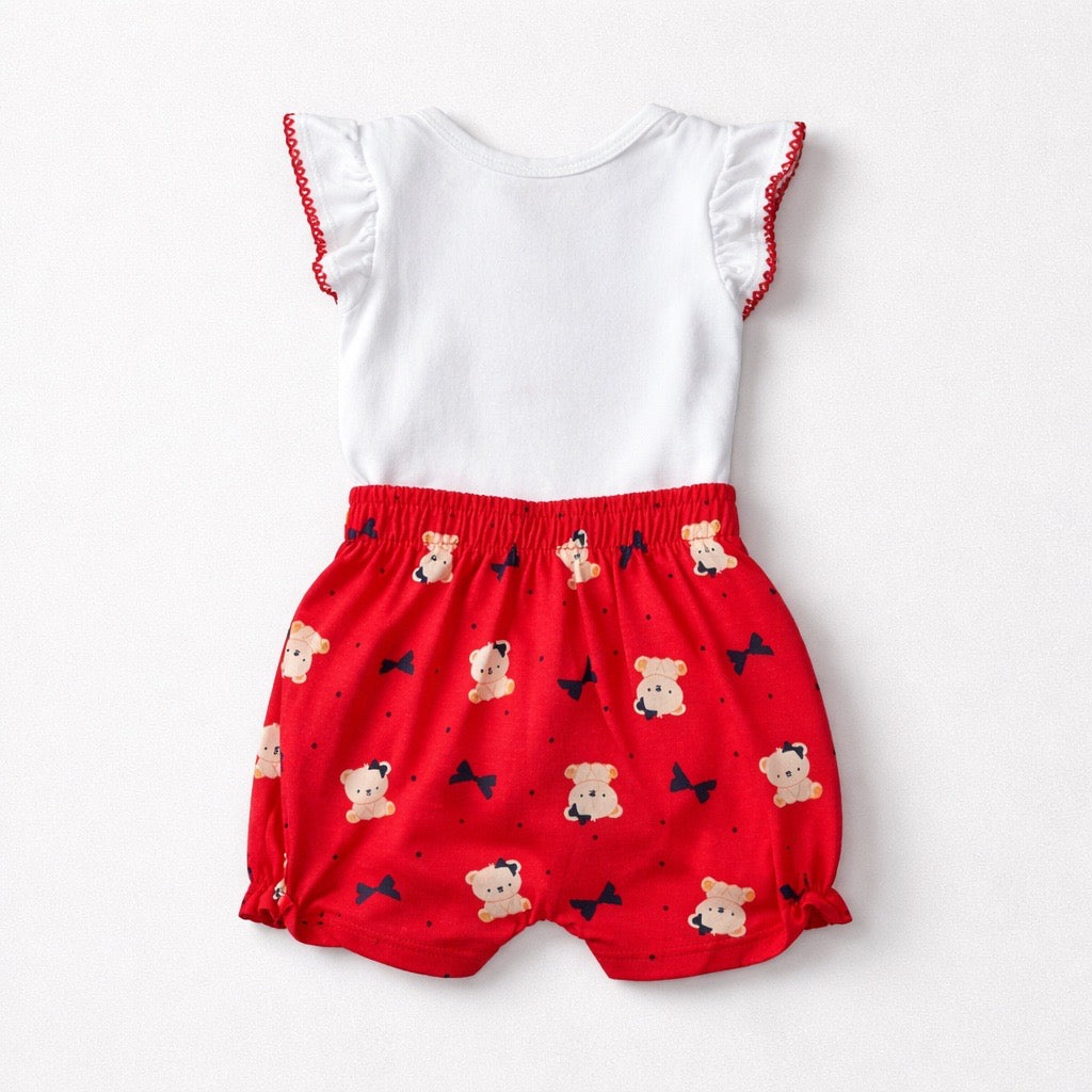 Conjunto Body e Shorts Ursinho Kyly