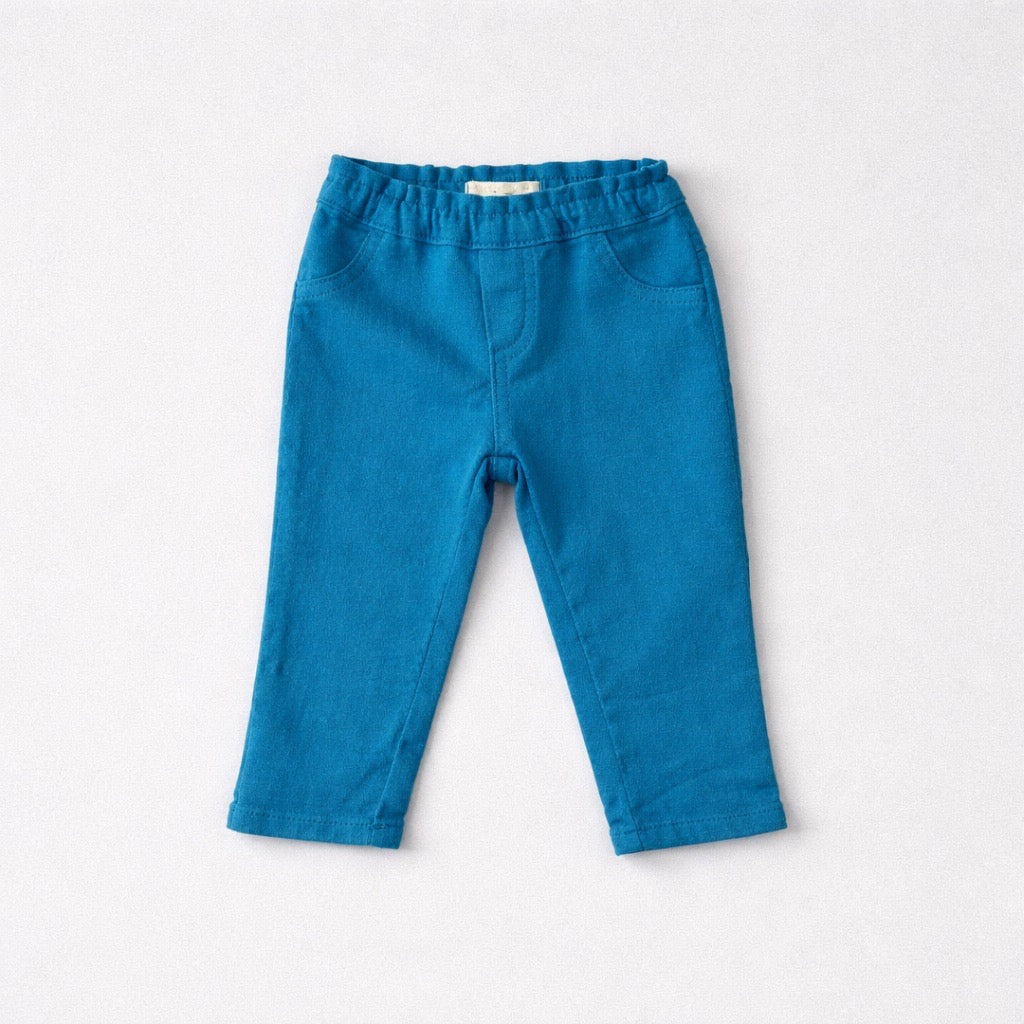 Calça Sarja Moletom Azul Baby Bugbee