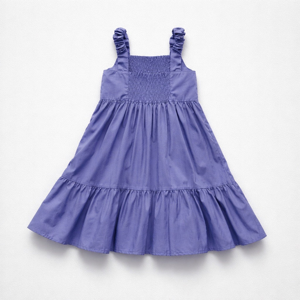 Vestido em Tricoline Roxo Kukie