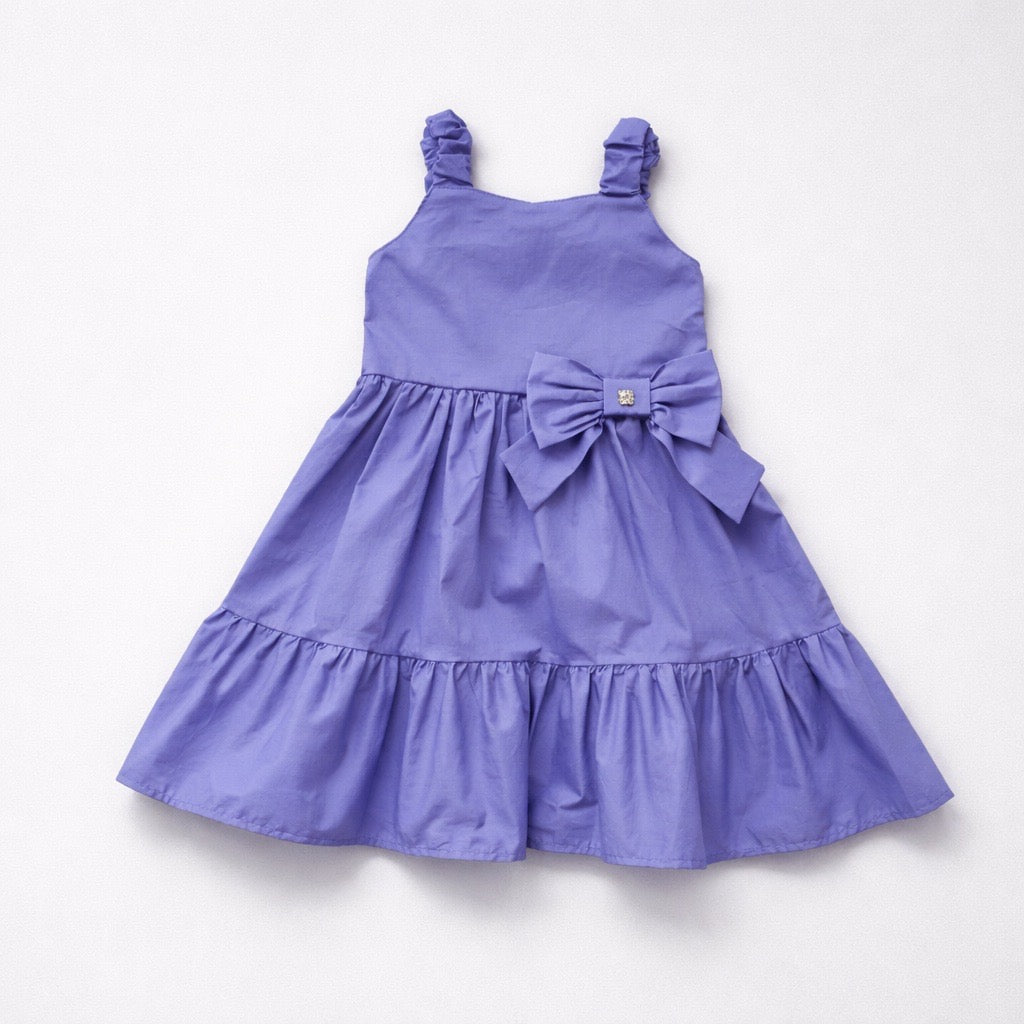 Vestido em Tricoline Roxo Kukie
