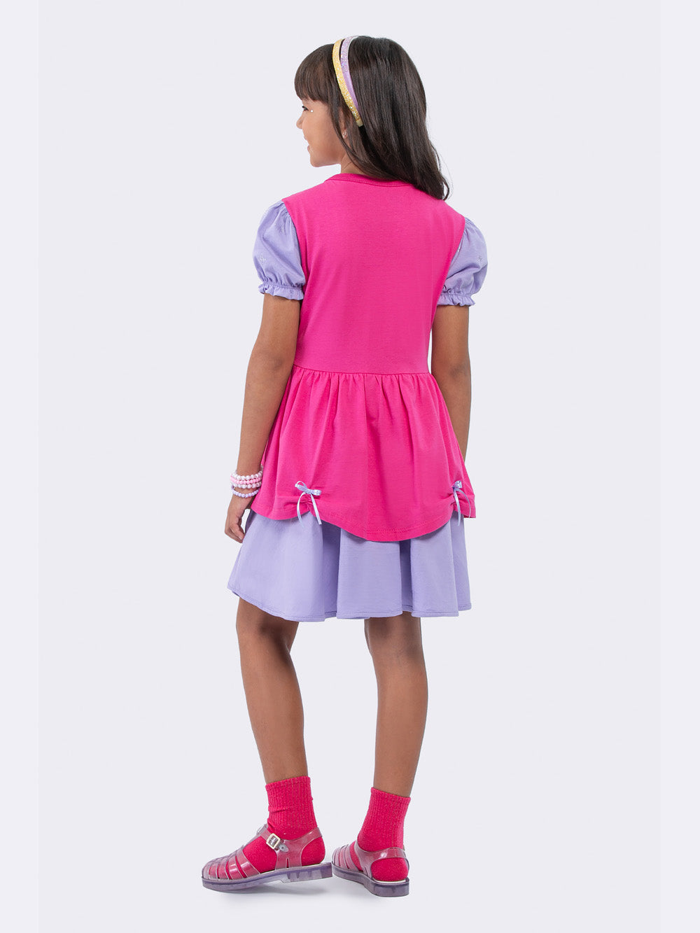 Camisola Manga Curta Princesa com Glitter Veggi