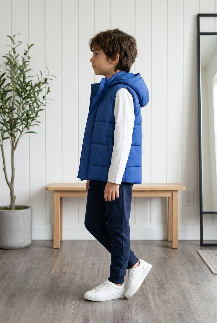 Colete Infantil Minimal Color em Tactel com Capuz Bugbee