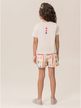 Conjunto Blusa Short-Saia Bege Natural Bugbee