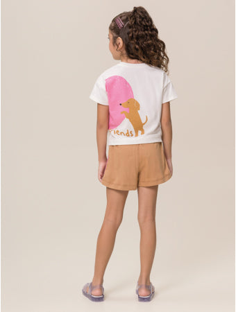 Conjunto Blusa e Shorts em Malha Best Friend Bugbee