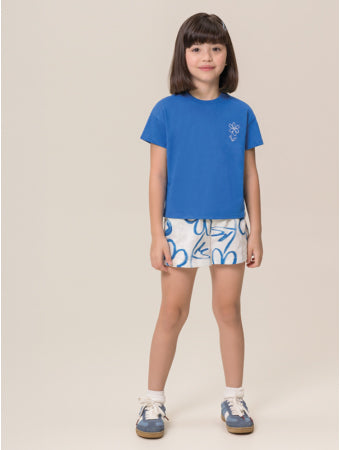 Conjunto Blusa e Shorts Azul Marina Bugbee