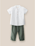 Conjunto Bata e Calça em Tecido Bugbee