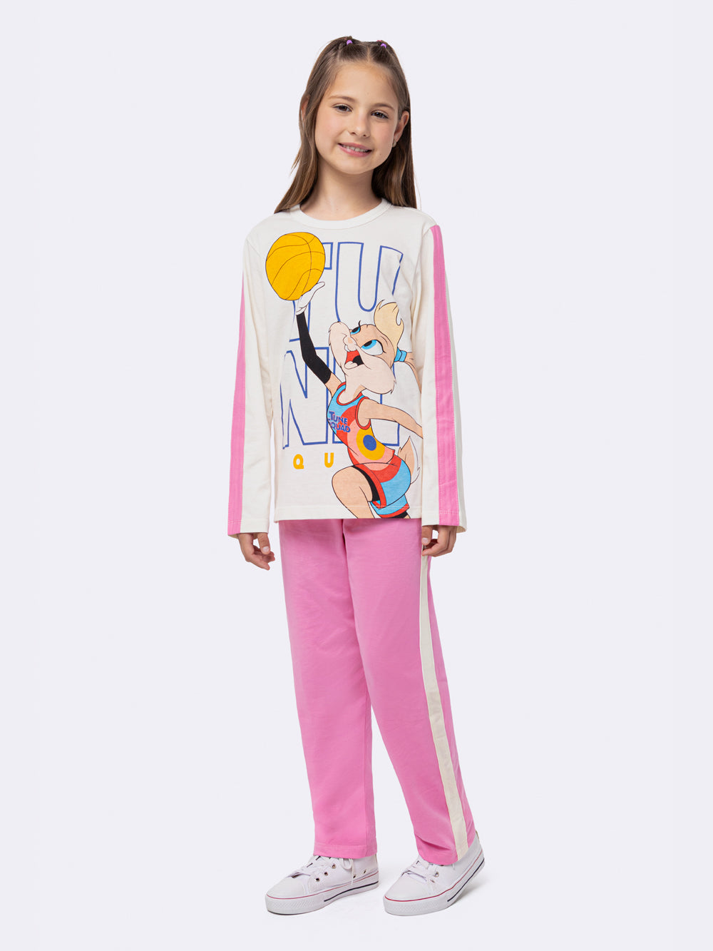 Pijama Manga Longa Infantil Lola Bunny Veggi