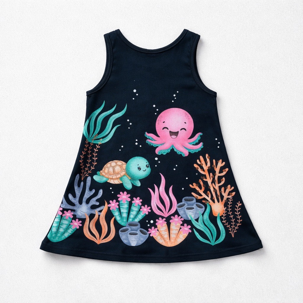 Vestido Regata Fundo do Mar Kyly