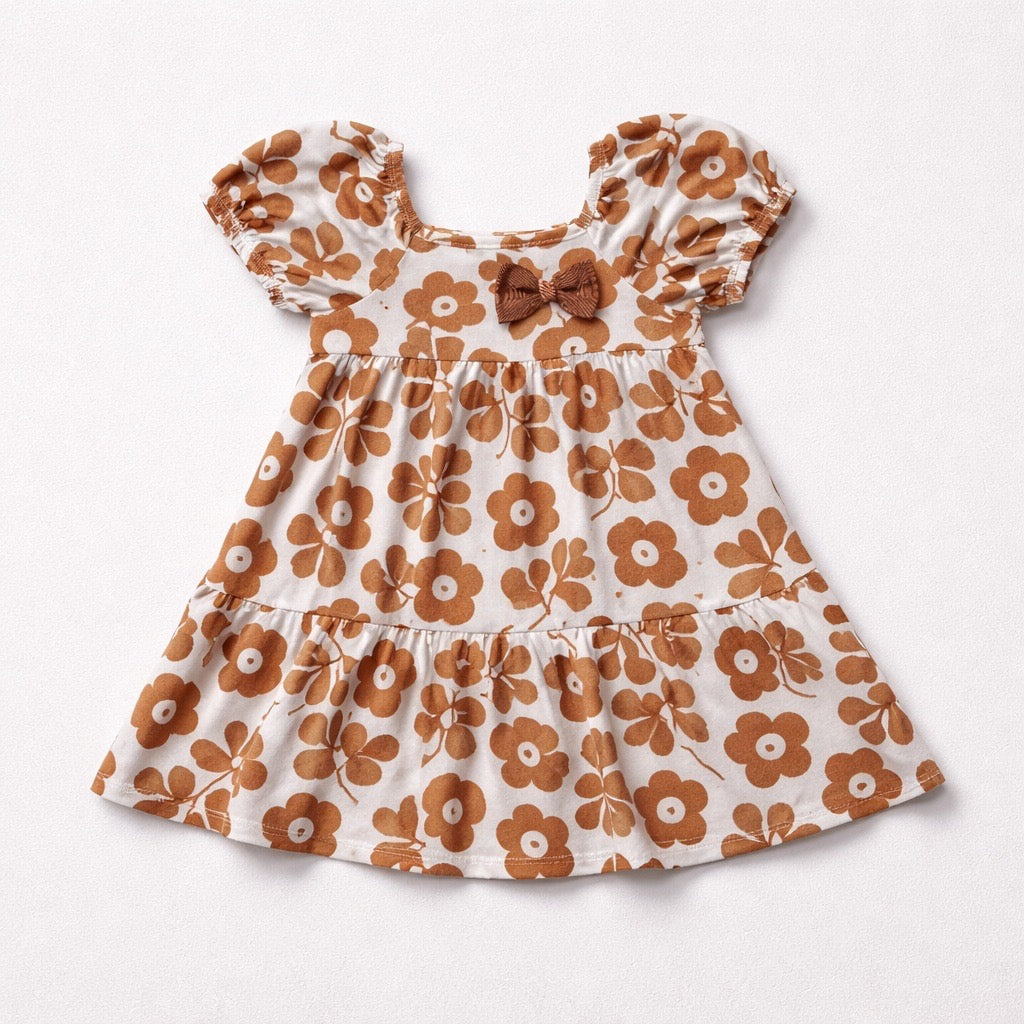 Vestido Infantil Três Marias Branco Floral Kyly