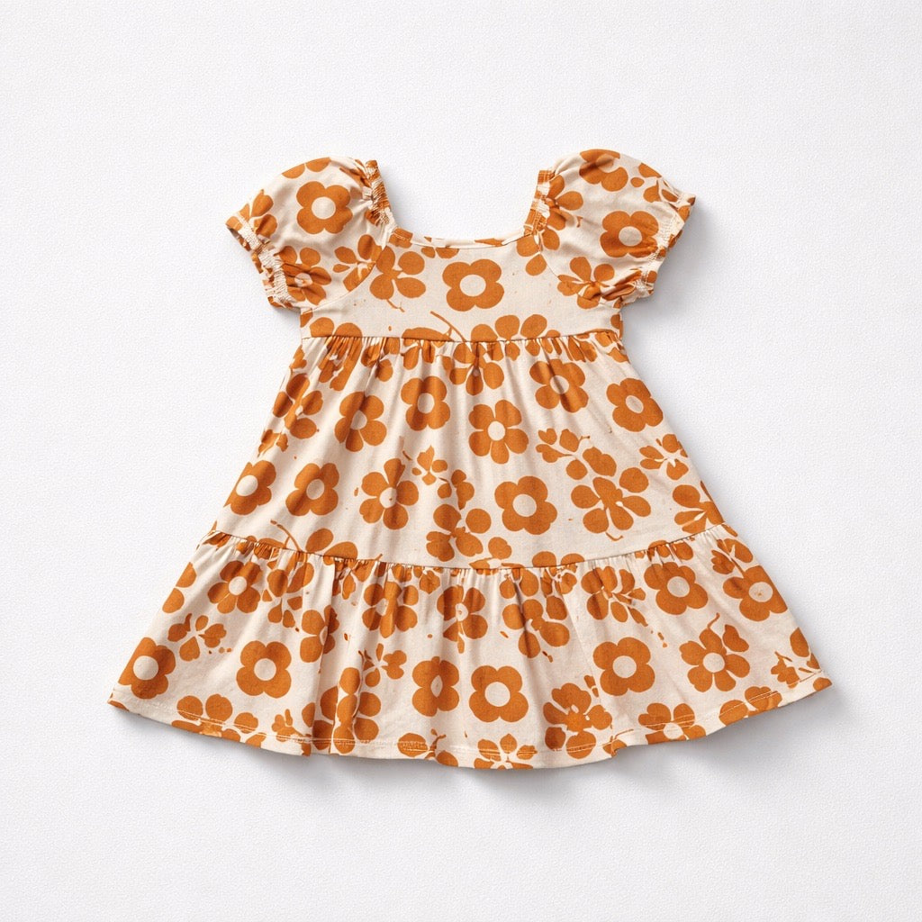 Vestido Infantil Três Marias Branco Floral Kyly