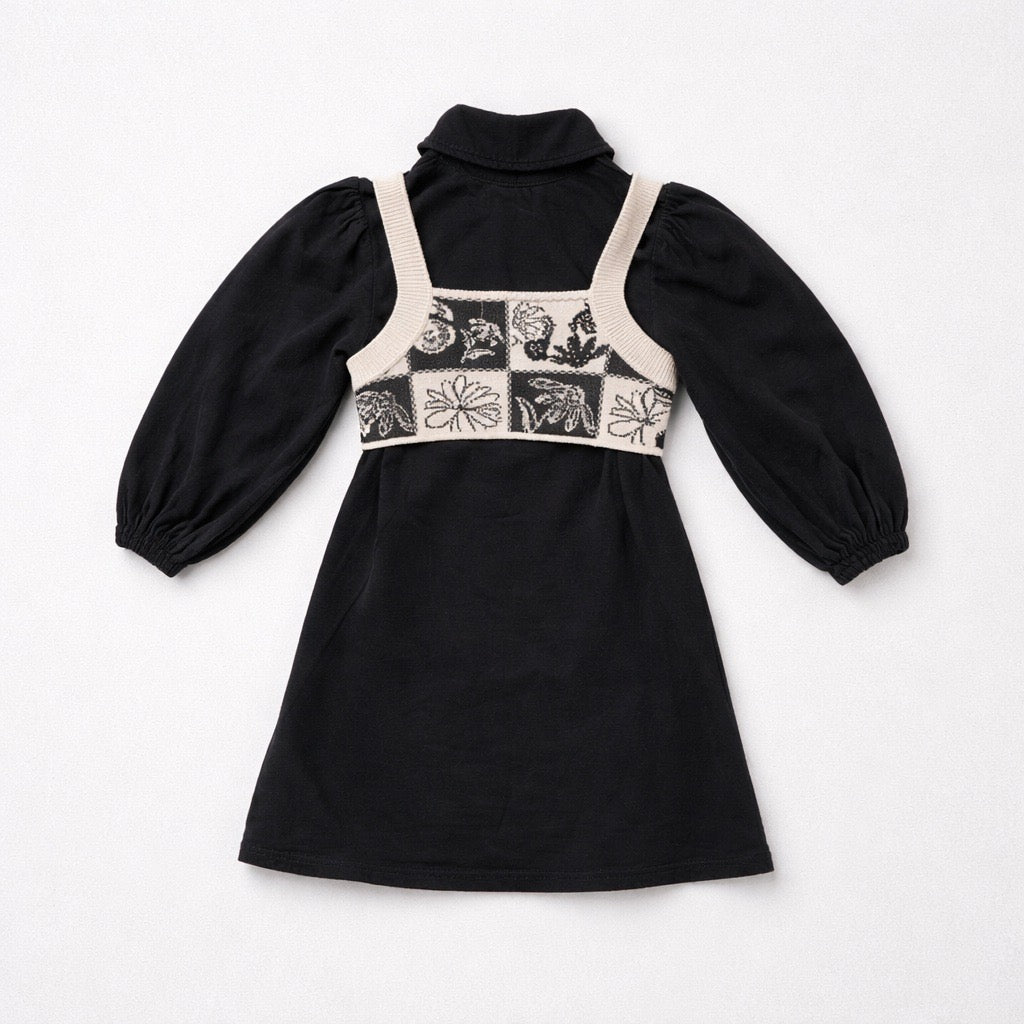 Vestido Tecido e Top Tricô Bugbee