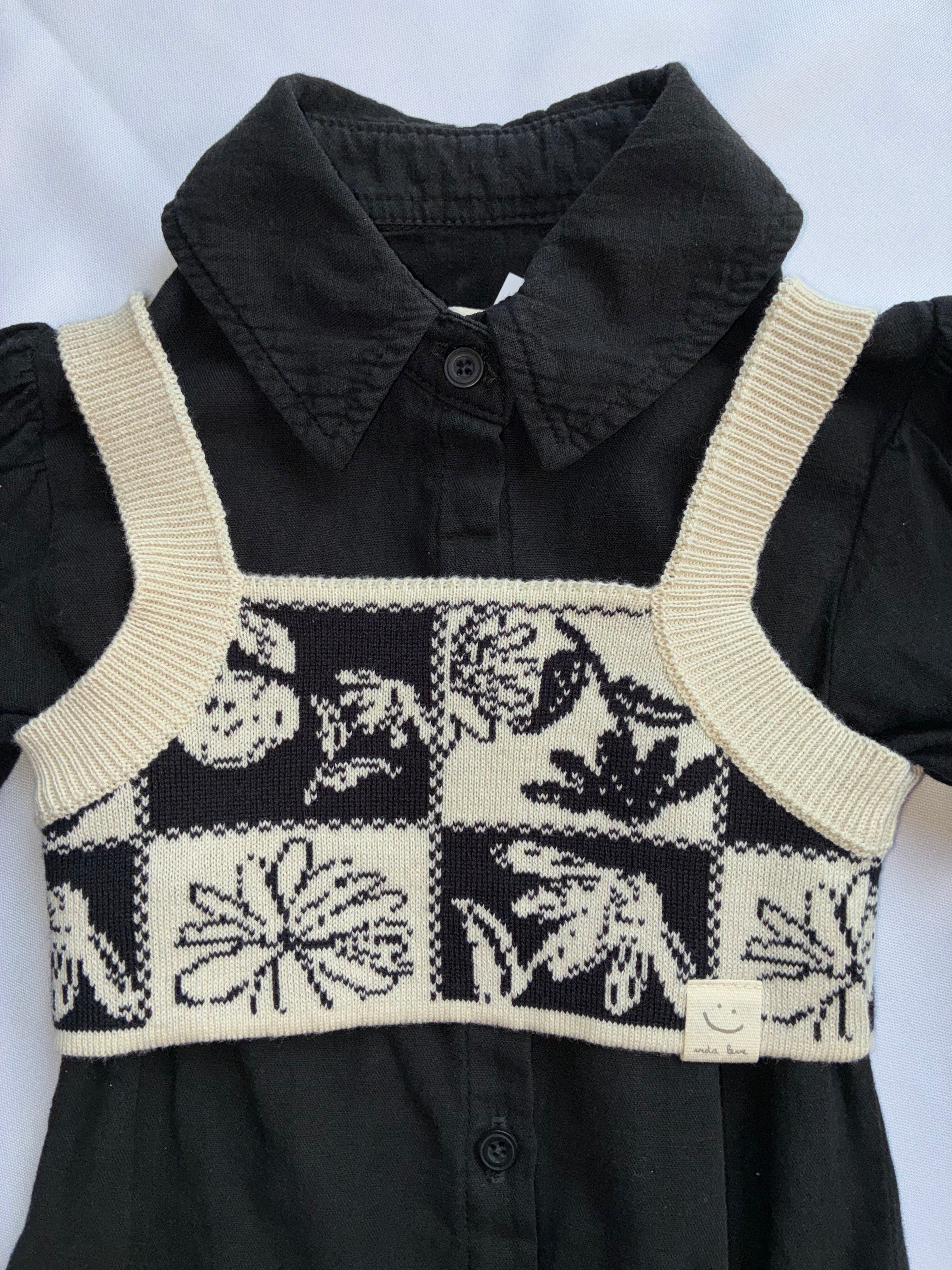 Vestido Tecido e Top Tricô Bugbee