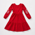 Vestido Manga Longa Três Marias Vermelho Kiko e Kika