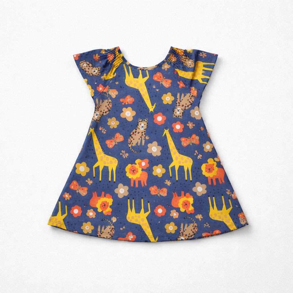 Vestido Infantil Safari Azul Kyly