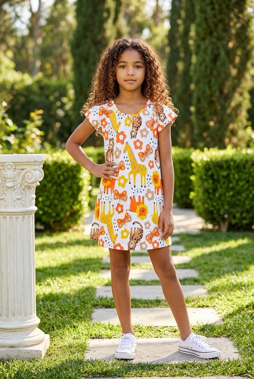 Vestido Infantil Safari Branco Kyly
