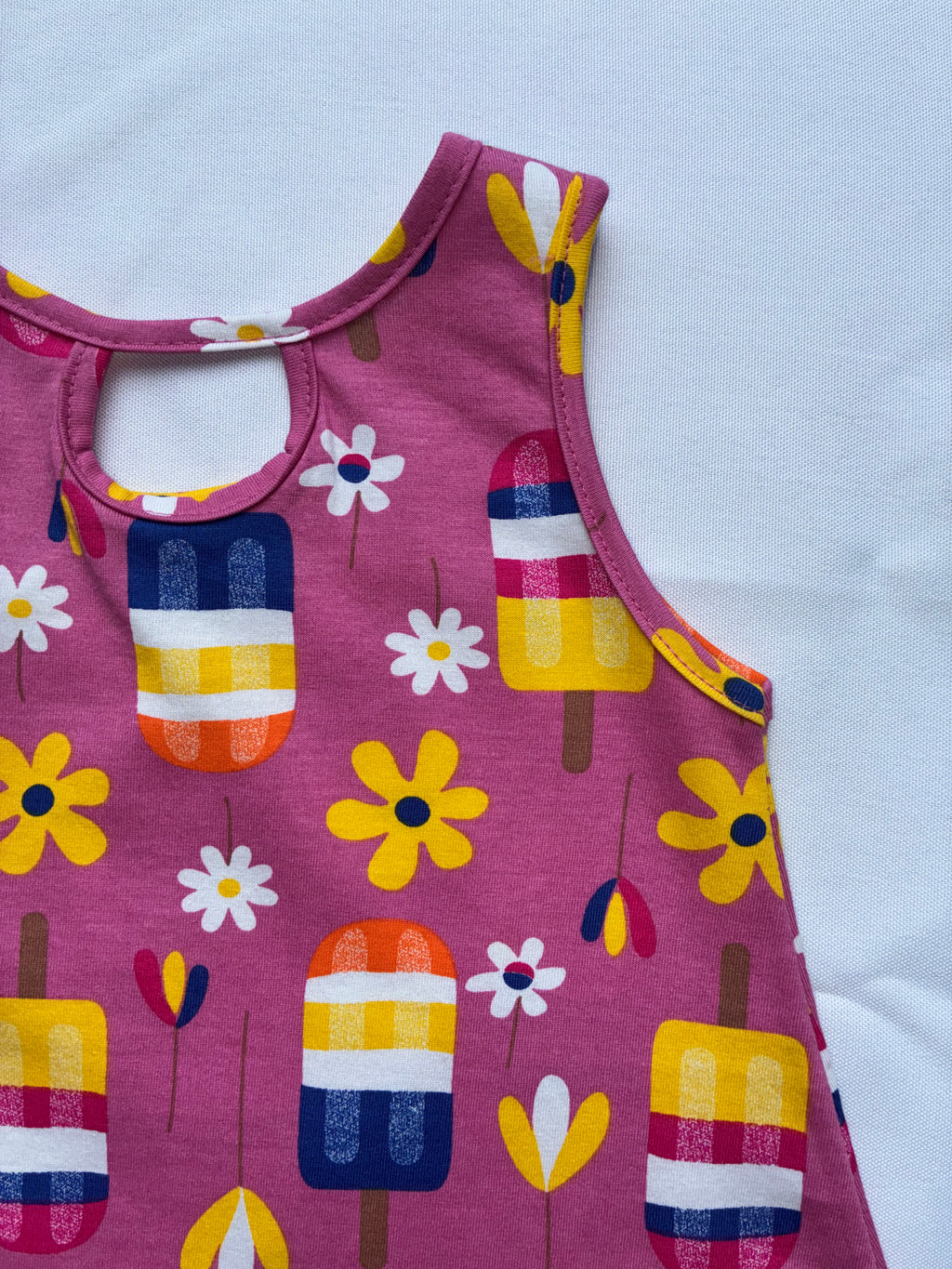 Vestido Infantil Picolés Rosa Kyly